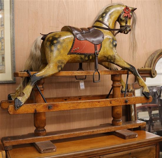 A Victorian rocking horse W.111cm